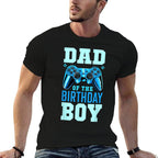 Dad of The Birthday Boy Matching Video Gamer Birthday Party  Oversized Silhouette T-Shirt