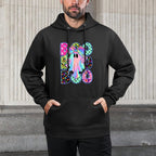 Funny Cute Boo Ghost Spooky Season Glow in Halloween Night Casual Wear Hoodie