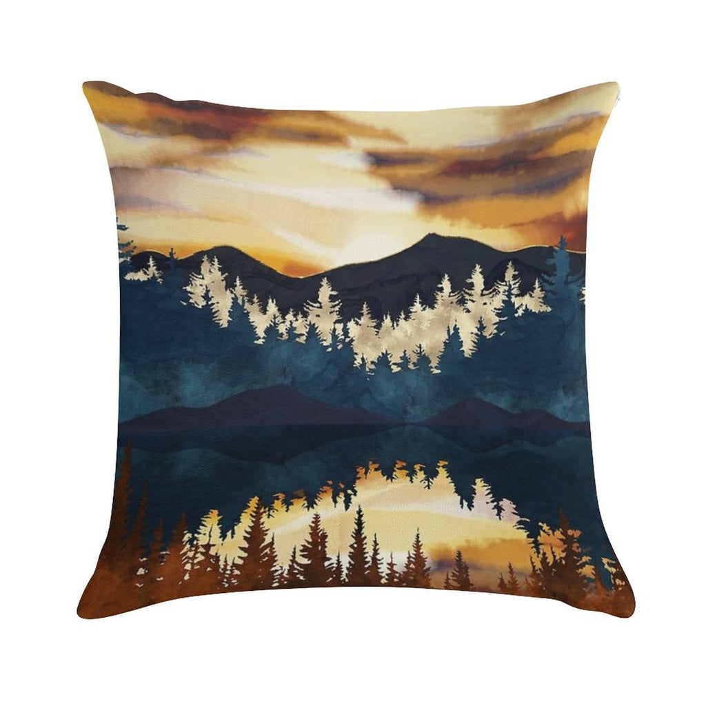 Fall Sunset Soft Easy Maintenance Throw Pillow