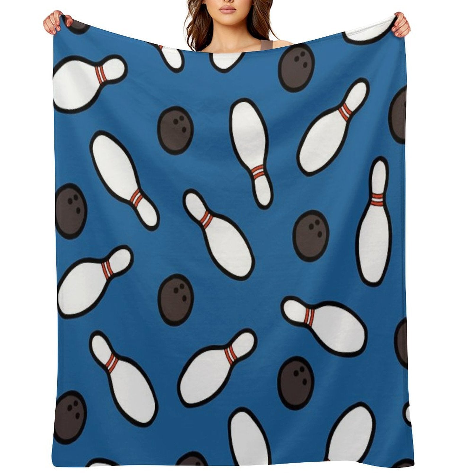 Bowling for Pins Pattern Gift-ready Throw Blanket