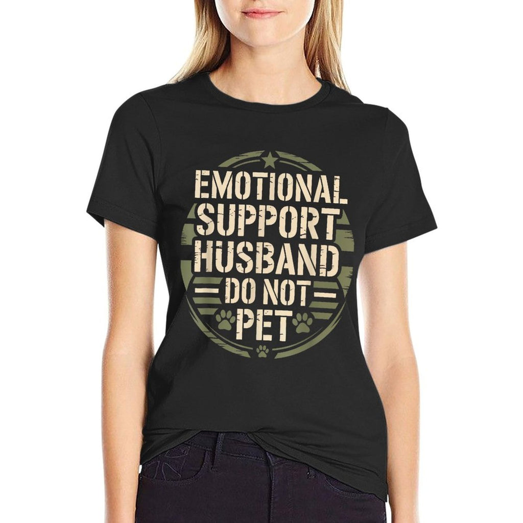 Emotional Support Husband Funny Pet for Men Wife  Graphic-printed T-Shirt