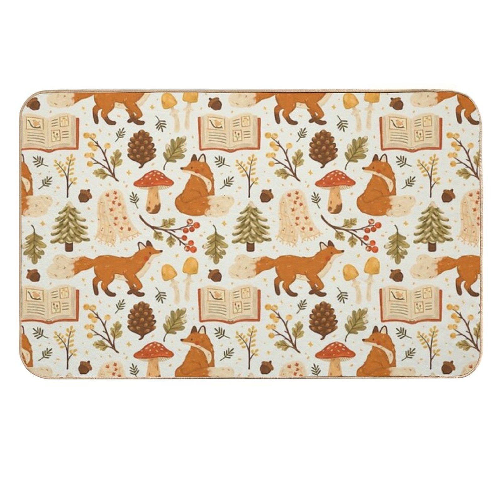 Cozy Winter Woodland  Repositionable Bath Mat