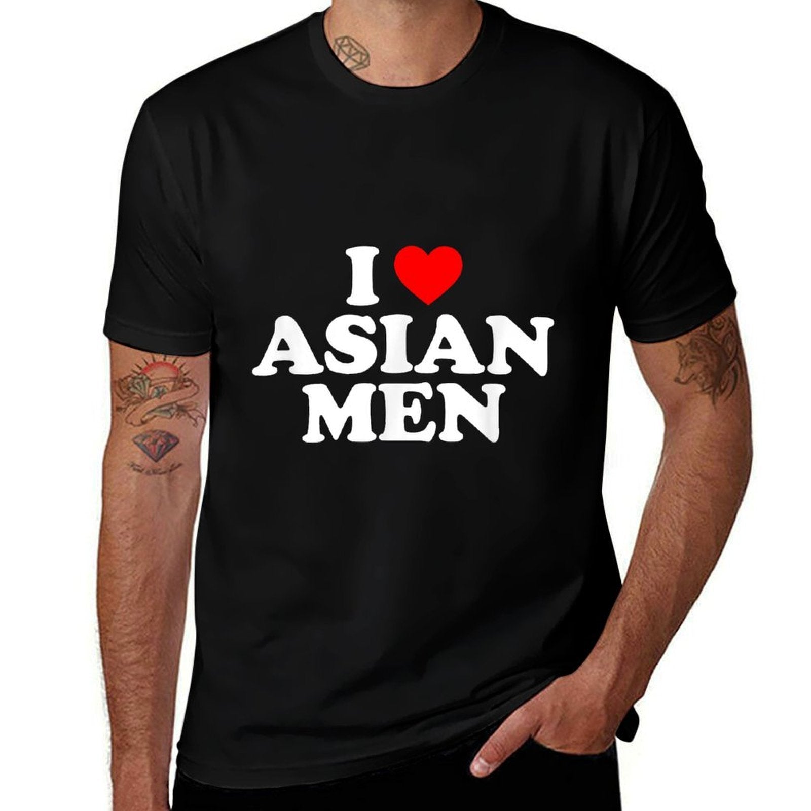 I Love Asian Men  Easy-care T-Shirt