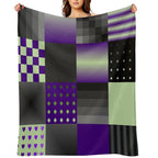 Funny Patchwork Pattern 9 Wrinkle-free Throw Blanket