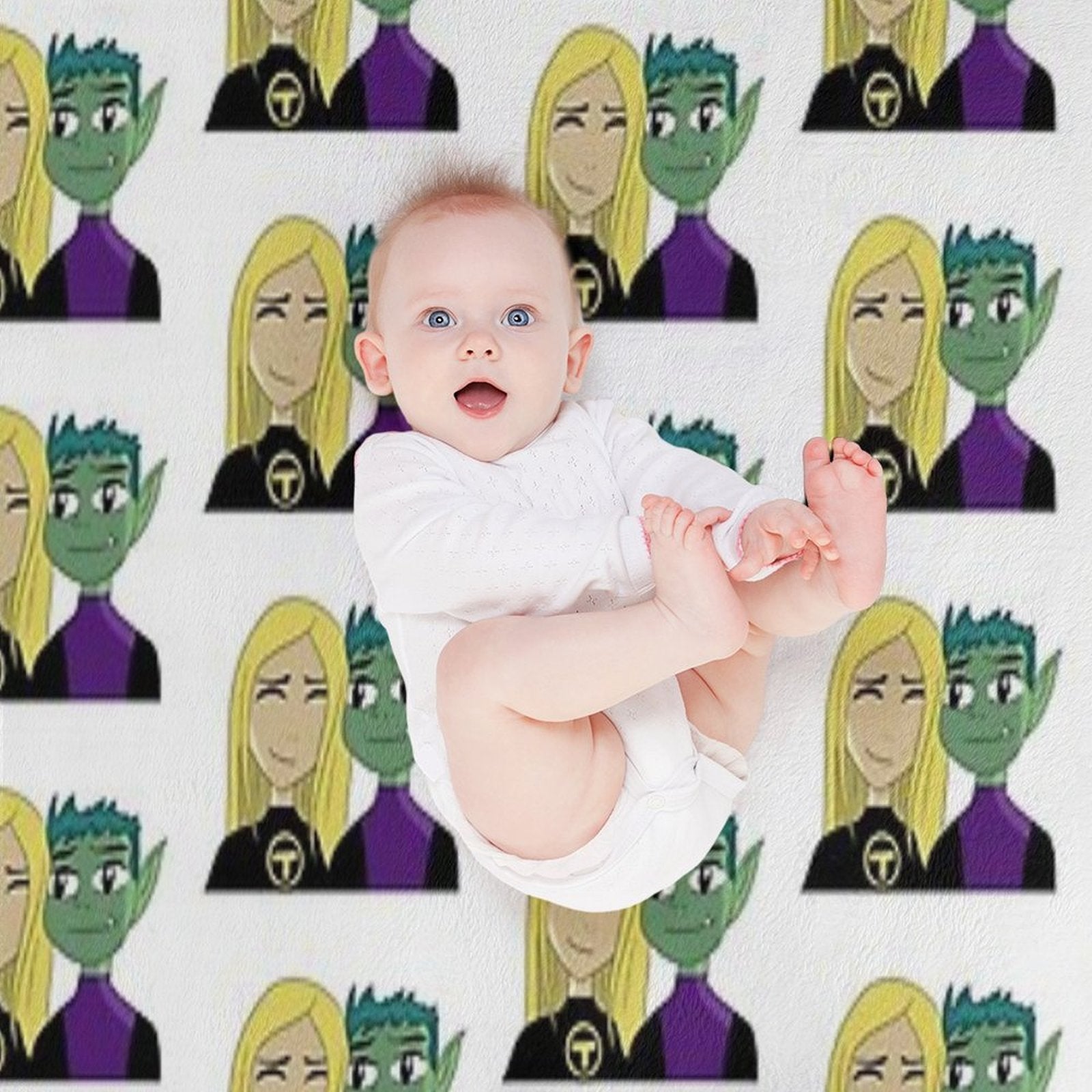 Beast Boy And Terra Easy Care Throw Blanket