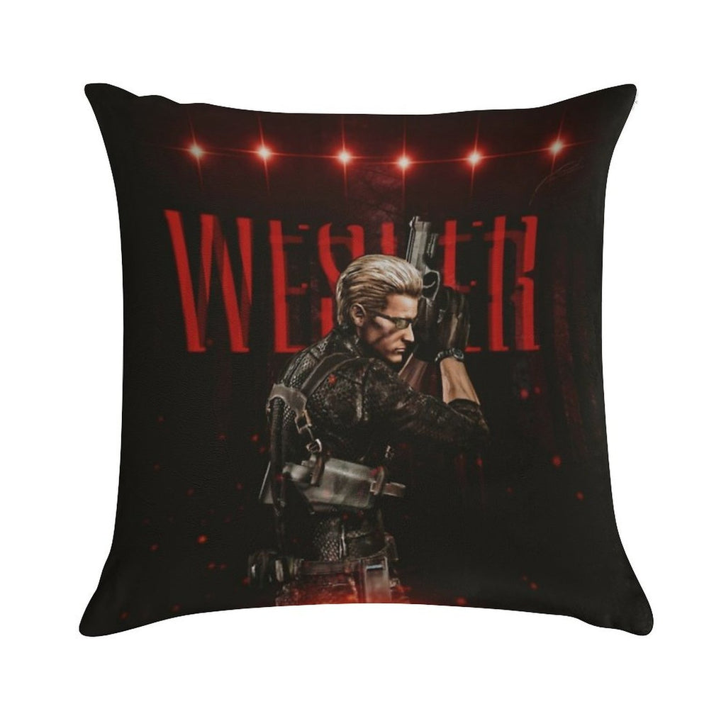 WeskerRed Soft Fade-Resistant Throw Pillow
