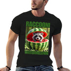 Raccooni Watermelunni - Italian Brainrot Meme  Stretchy T-Shirt