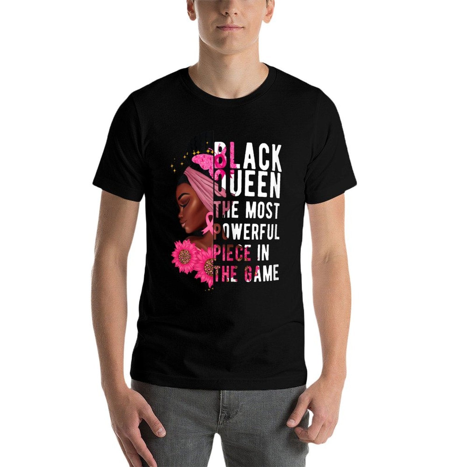 Black Queen The Most Powerful Piece In The Game Afro Women  Easy-care T-Shirt