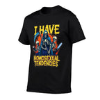 I Have Homosexual Tendencies Hard Skeleton Funny Meme  Oversized Silhouette T-Shirt