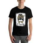 Mom Life Bleached Mom Life Leopard Messy Bun  Breathable T-Shirt