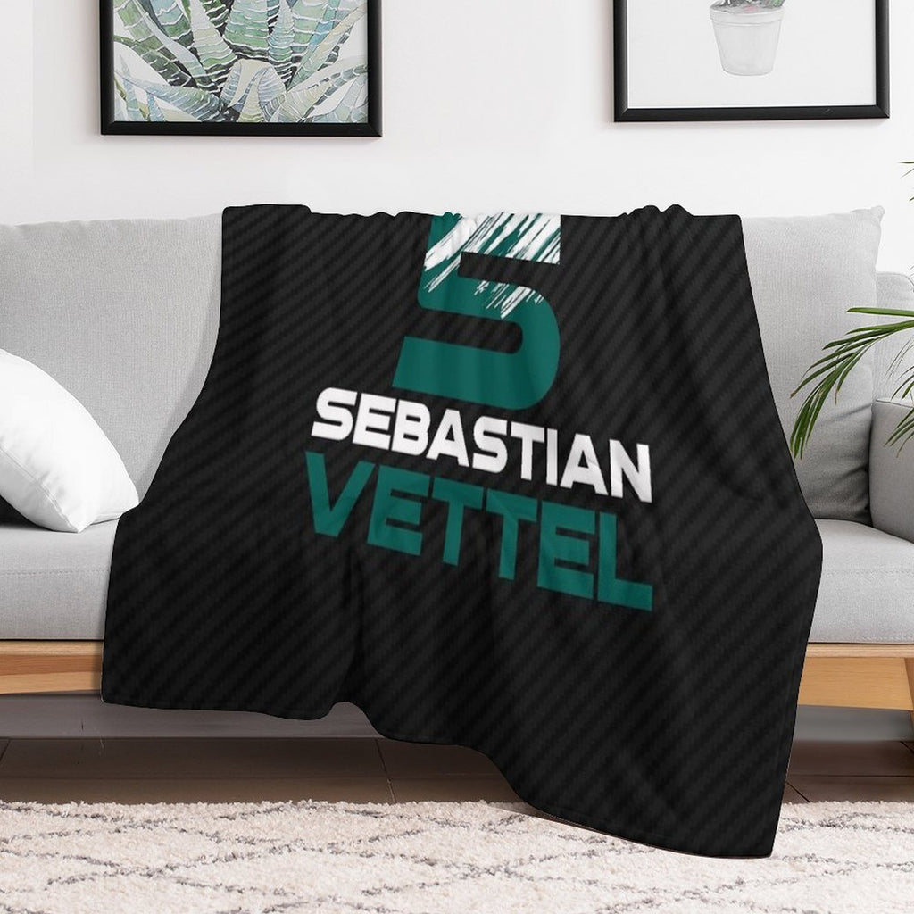 Sebastian Vettel 5 2021 Shrink-resistant Throw Blanket