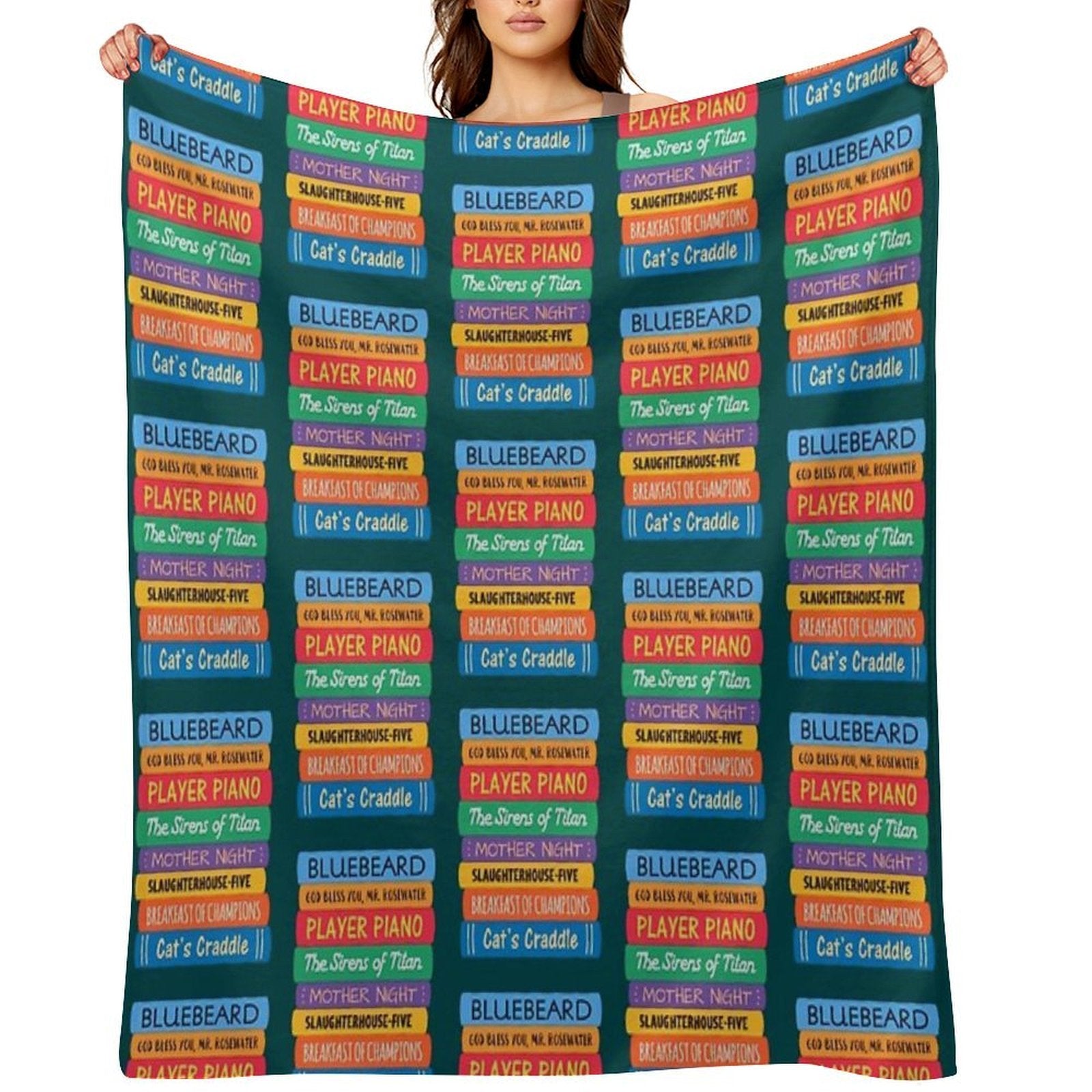 Kurt Vonnegut Books All-season Throw Blanket