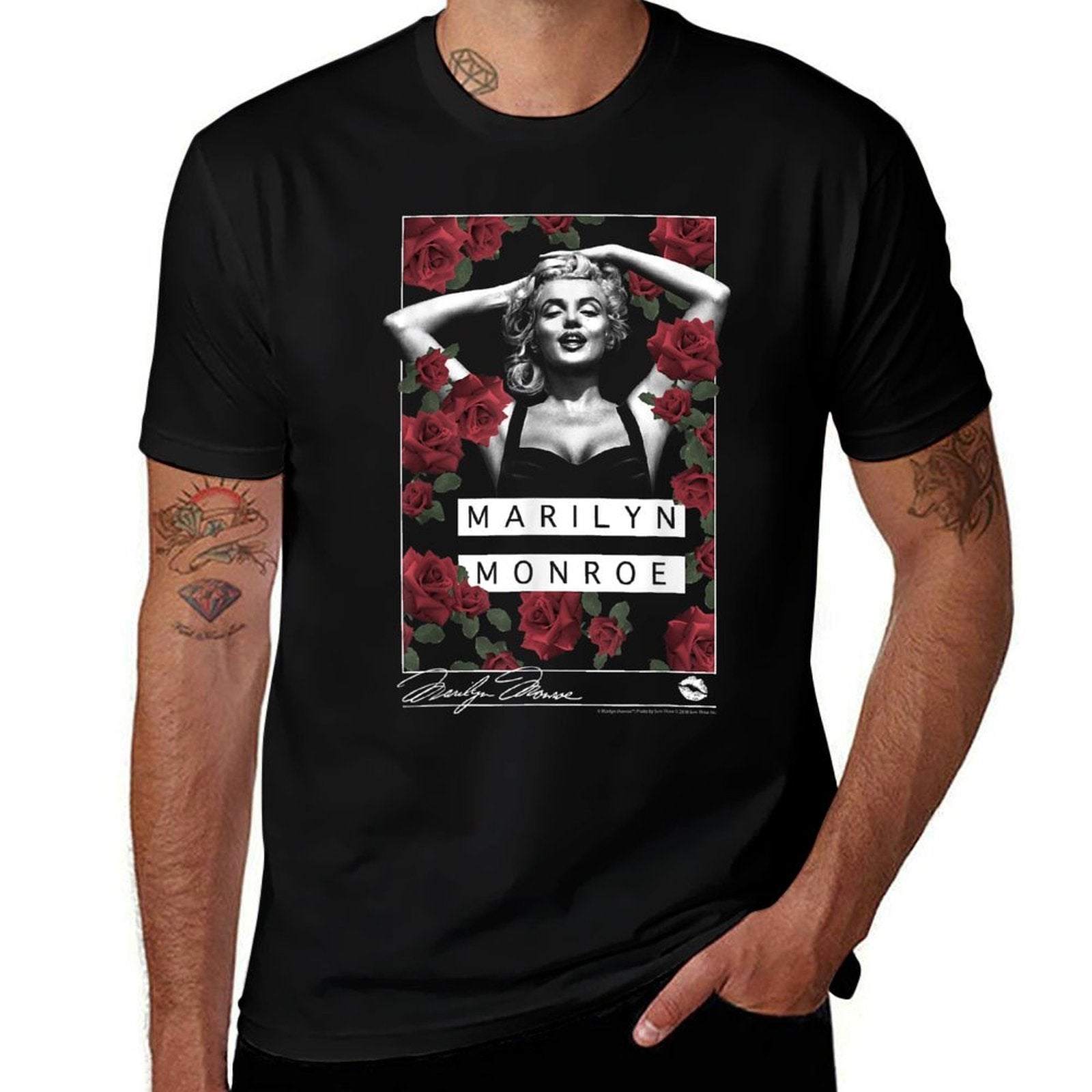 Marilyn Monroe Rose Garden Silhouette  Quick-drying T-Shirt