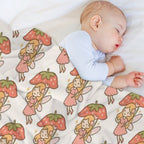 Cute Strawberry Fairy All-season Throw Blanket