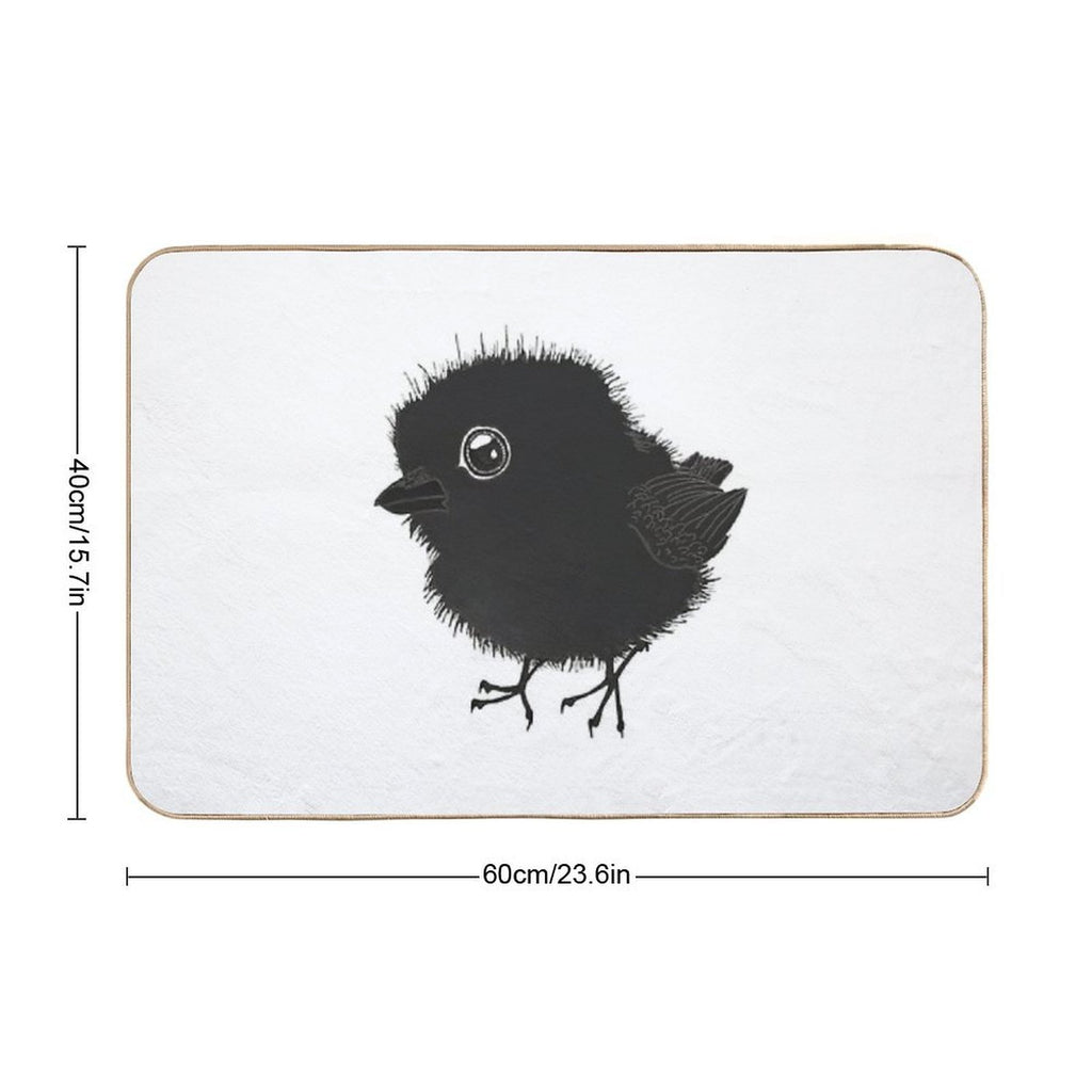 Fat Baby Raven  Non-Slip Bath Mat