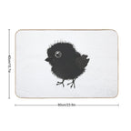 Fat Baby Raven  Non-Slip Bath Mat