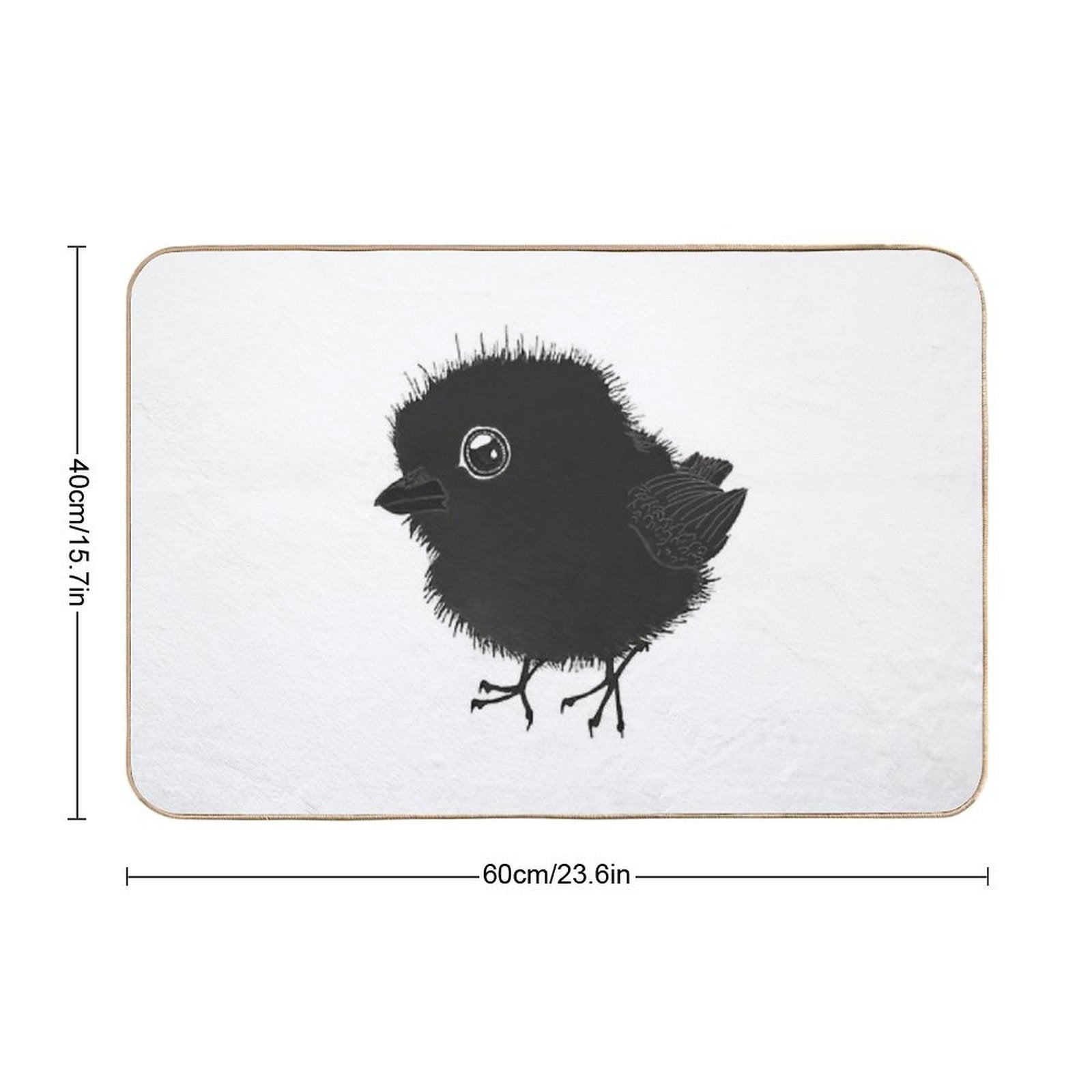 Fat Baby Raven  Non-Slip Bath Mat