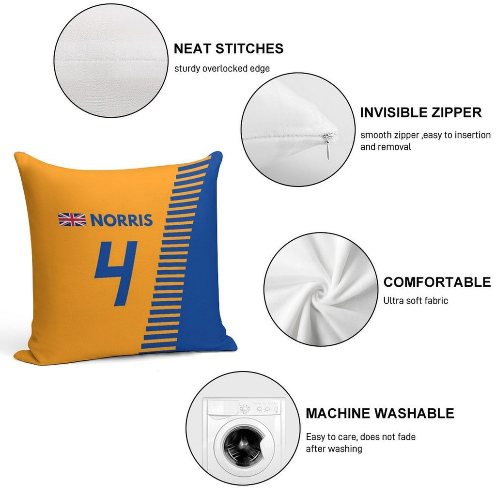 F1 2020 - #4 Norris Soft Durable Construction Throw Pillow