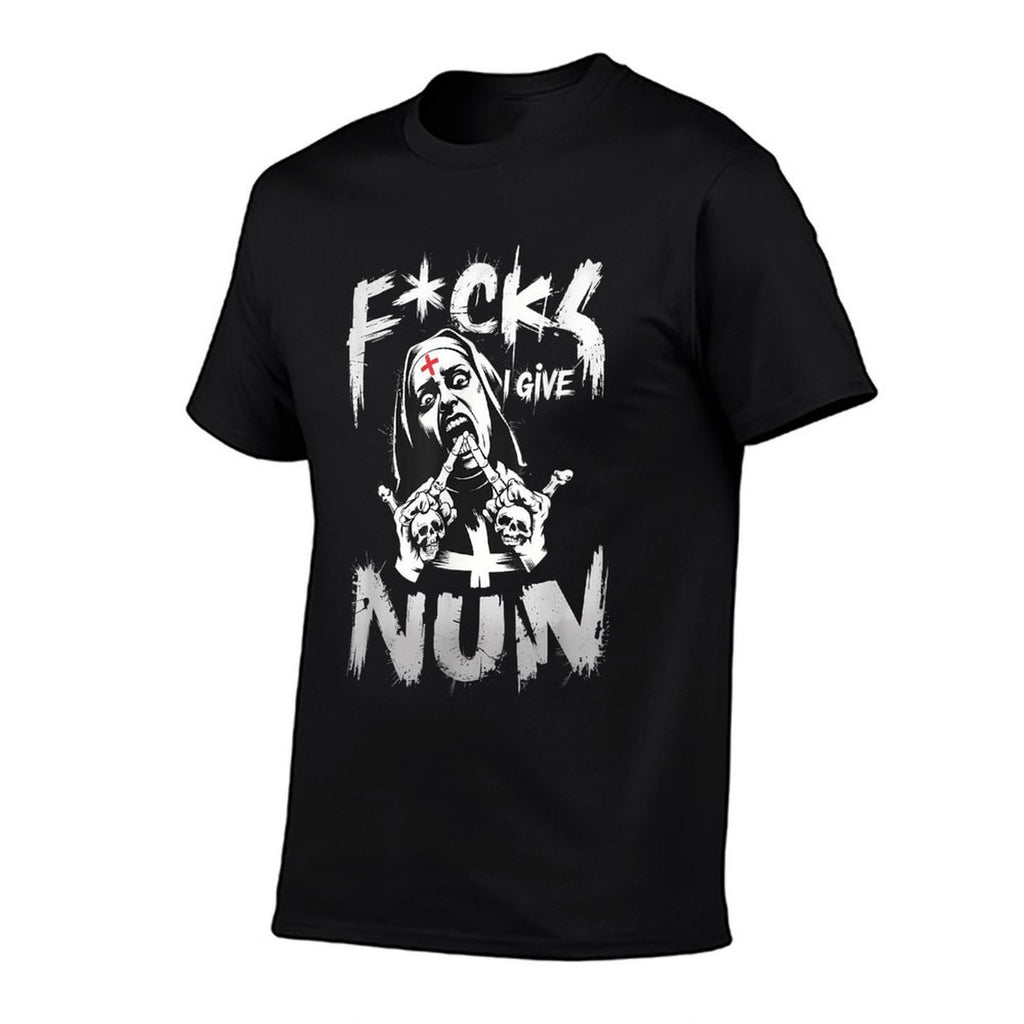 F-cks I Give Nun Dark Humor Gothic Design  Wrinkle-resistant T-Shirt