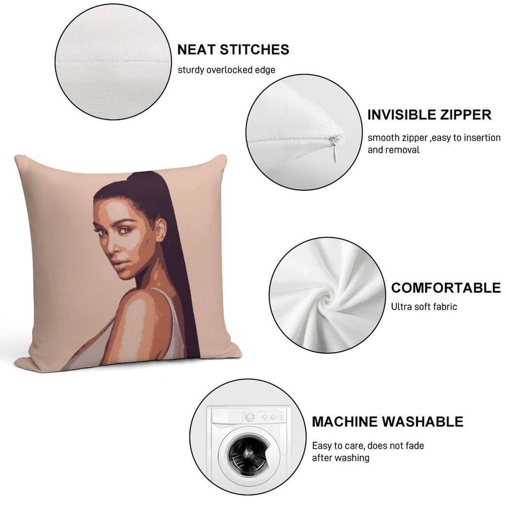 Kim Kardashian Exclusive Merch Soft Ultra-Soft Texture Throw Pillow