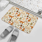 Cozy Winter Woodland  Repositionable Bath Mat