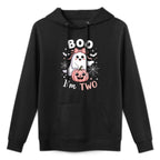 Ghost Boo Im Two Years 2nd Birthday Toddler Halloween Party Layering Staple Hoodie