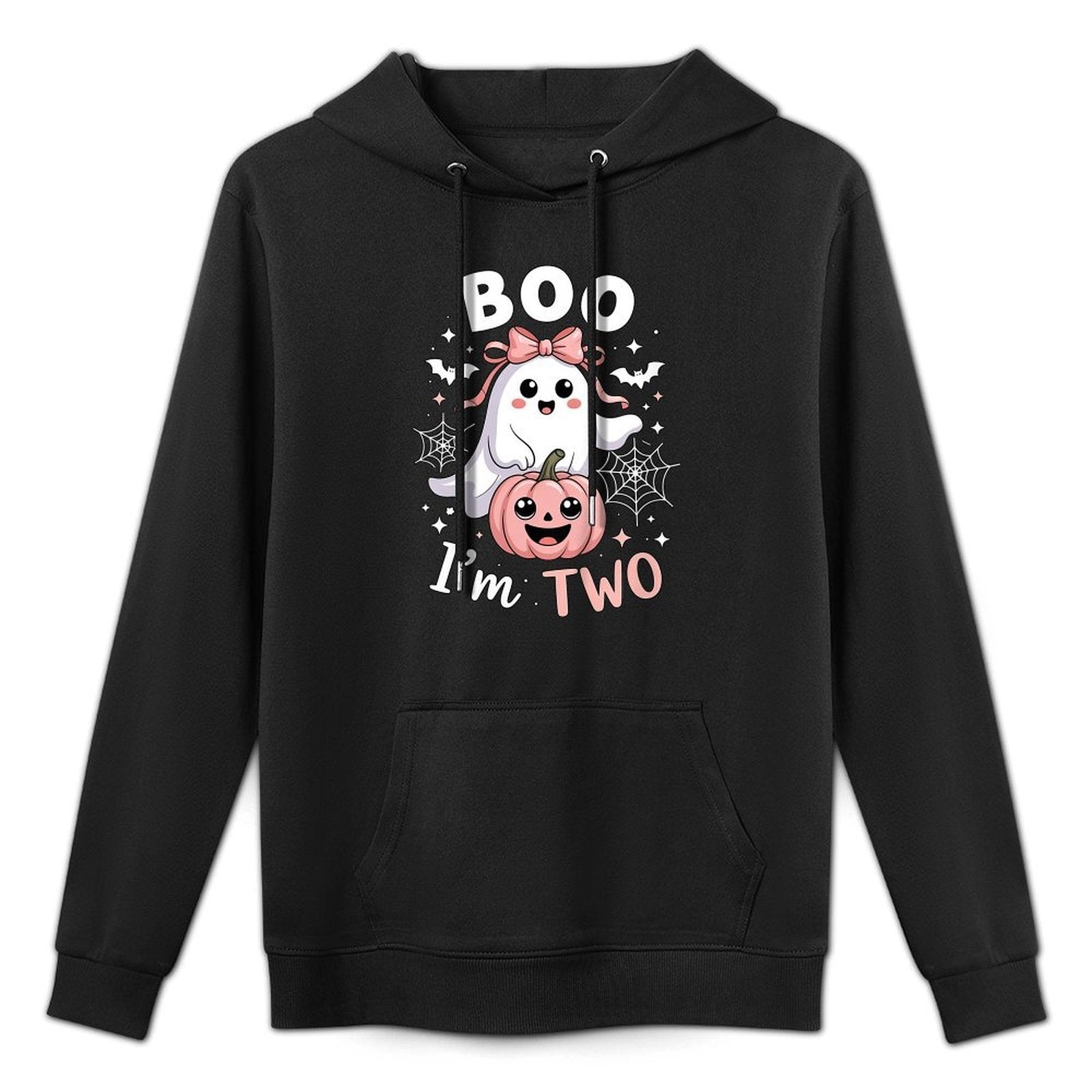 Ghost Boo Im Two Years 2nd Birthday Toddler Halloween Party Layering Staple Hoodie