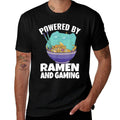 Powered By Ramen And Gaming Kids Gamer  Cotton T-Shirt