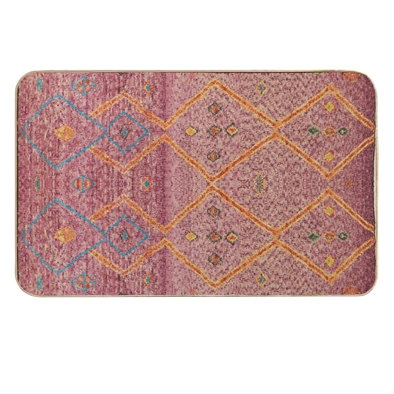 Oriental Moroccan Berber Design Rug  Rapid-Drying Bath Mat