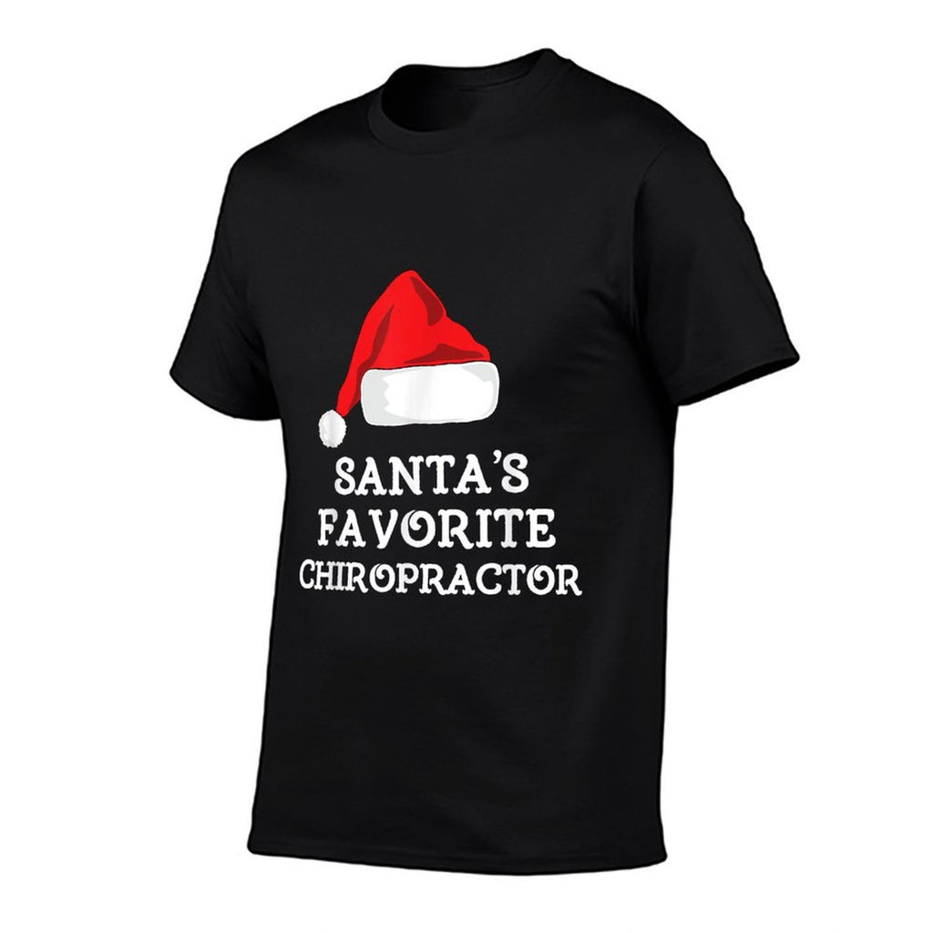 Santas Favorite Chiropractor Christmas Funny Chiropractic  Oversized Silhouette T-Shirt