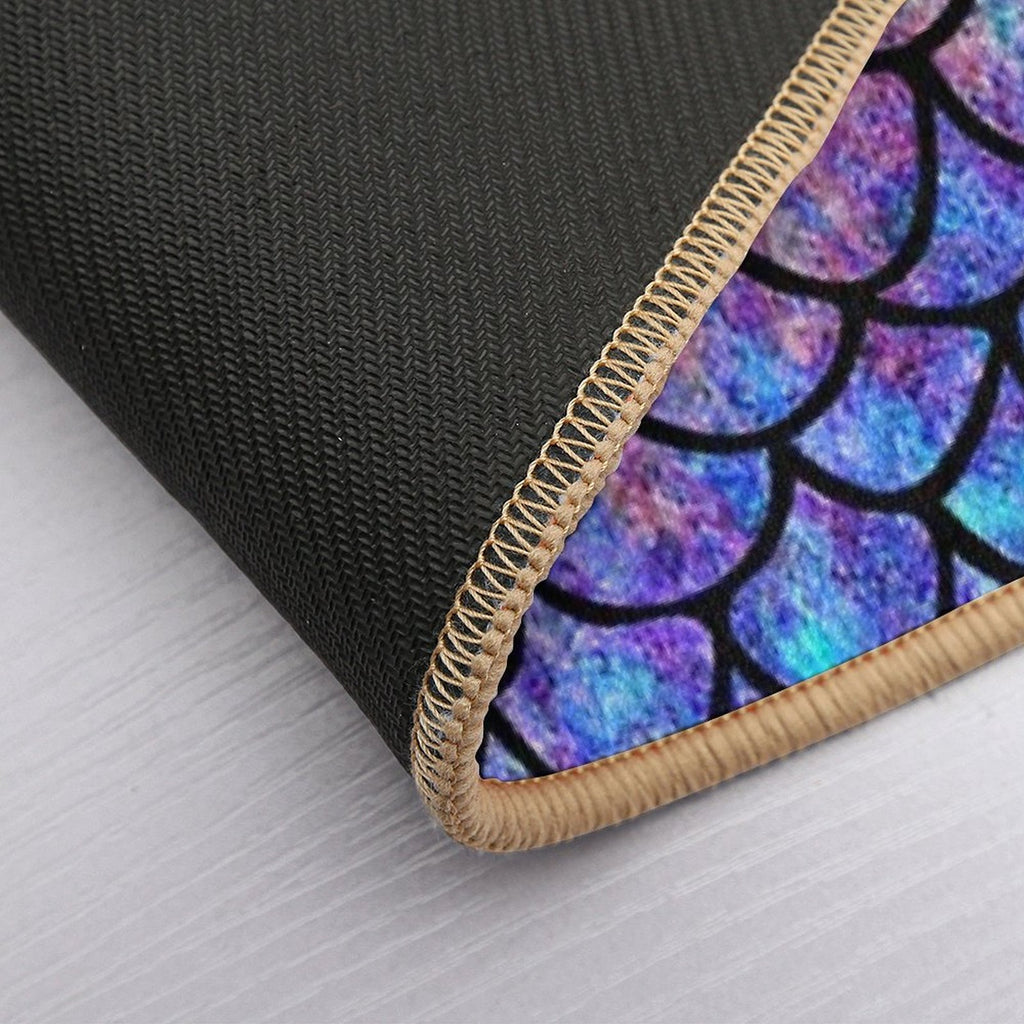 Colorful Mermaid Scales  Pet-Safe Bath Mat