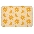 Fun Sun And Moon Orange Textured  Odorless Bath Mat
