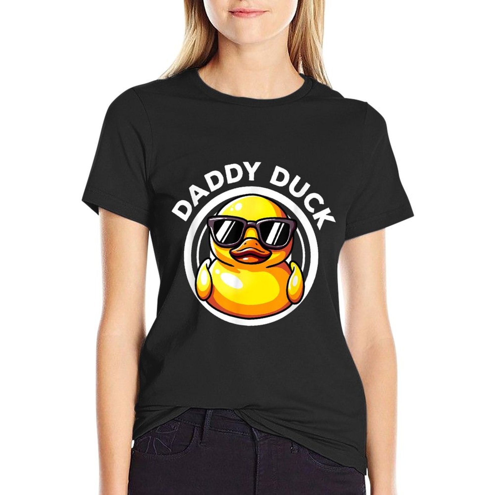 Daddy Duck Dad I Love Ducks Family Lover Funny Rubber Duck  Soft T-Shirt