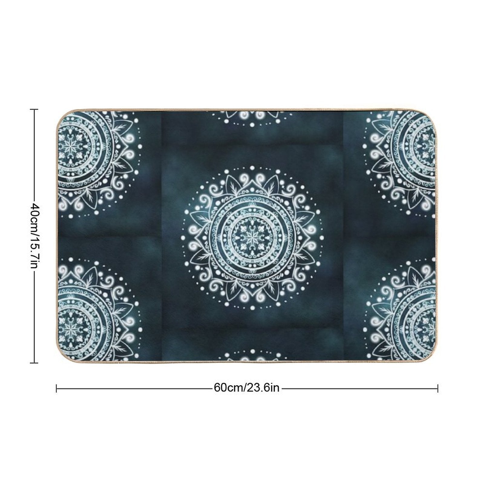 Glowing Mandala  Versatile Bath Mat