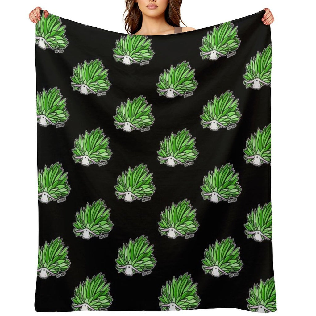 Leaf Sheep Ocean Sea Slug Cute Marine Life Biology Kawaii Graphic Lightweight Throw Blanket