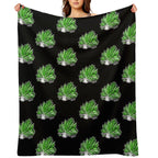 Leaf Sheep Ocean Sea Slug Cute Marine Life Biology Kawaii Graphic Lightweight Throw Blanket