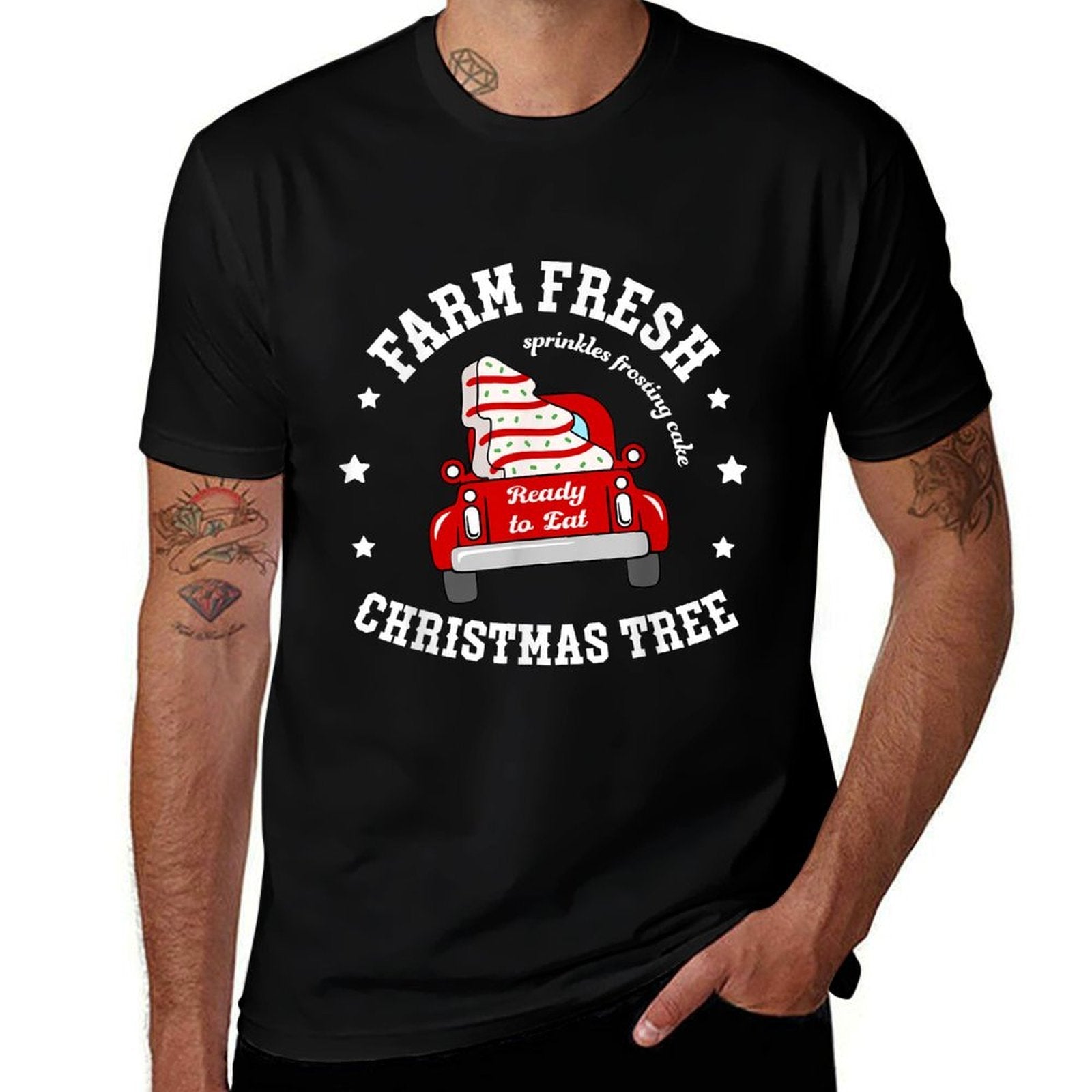 Farm Fresh Christmas Tree Cakes Christmas Tree Truck Farmer  Soft T-Shirt
