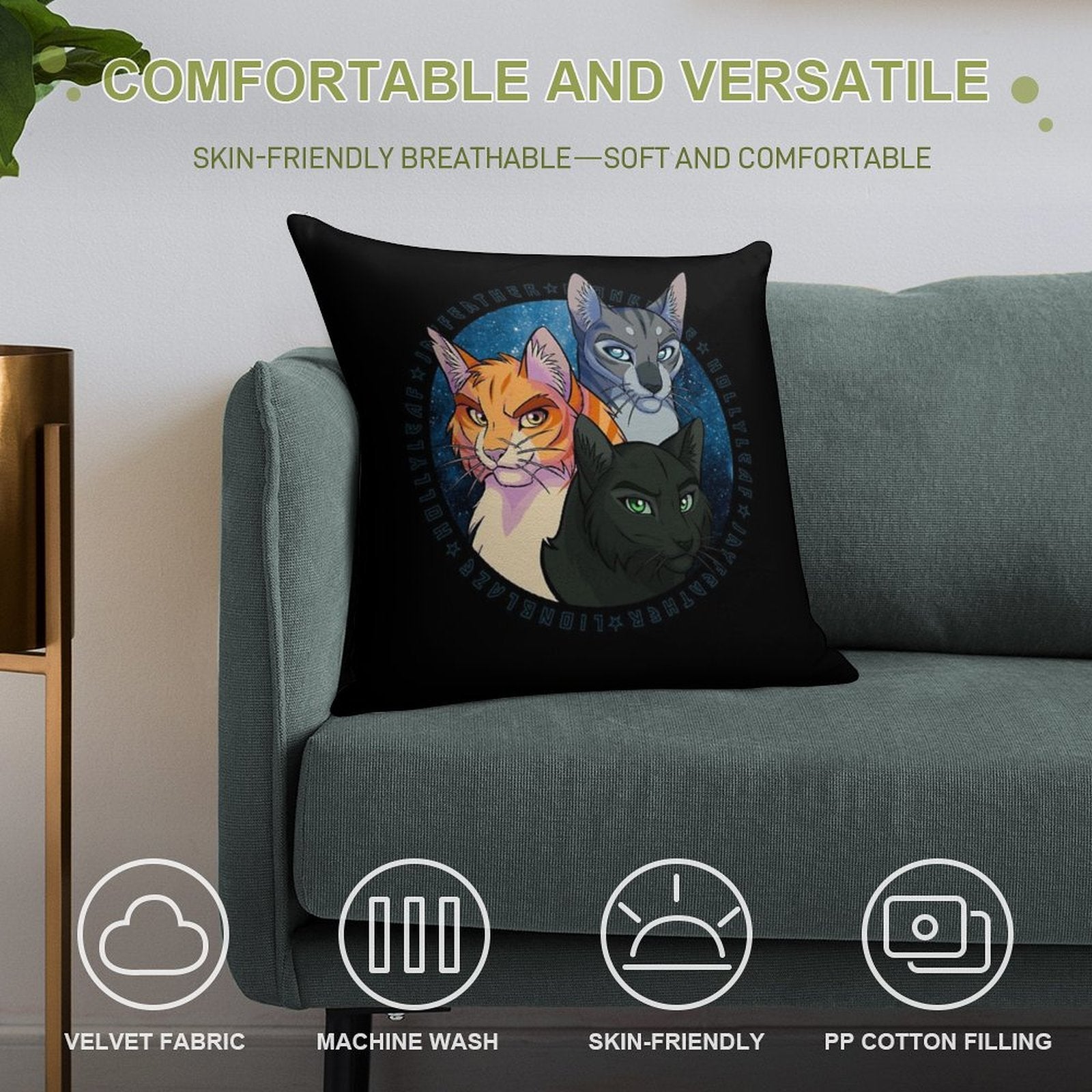 The Three Soft Gift Ready Throw Pillow