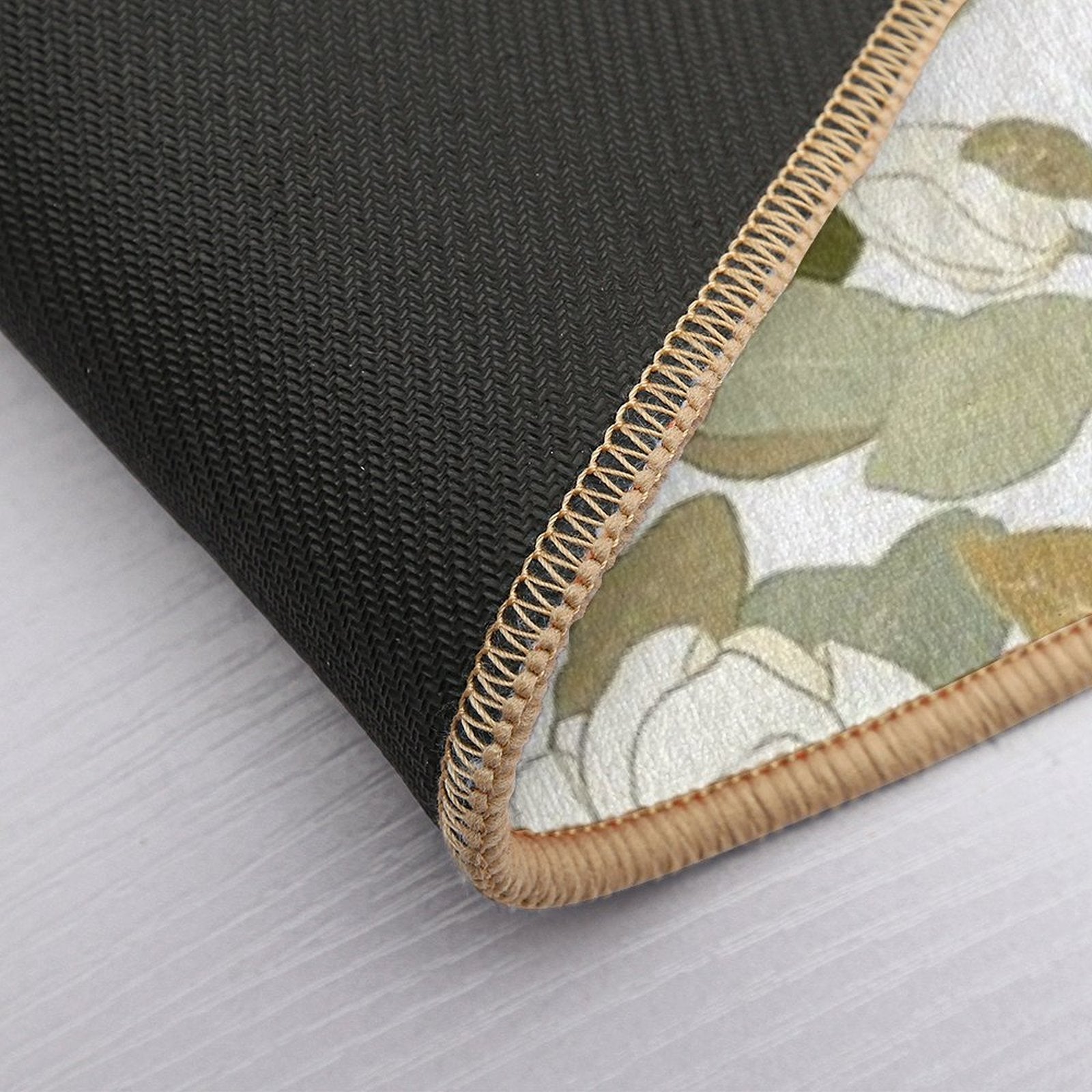 White Magnolia Flowers  Easy To Clean Bath Mat