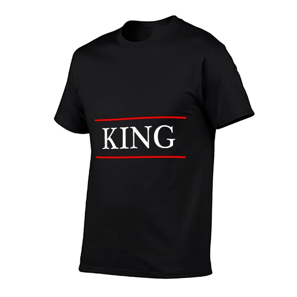 T-Shirt That Says The Word - KING - on It  Gift for Men  Rolled Sleeves T-Shirt