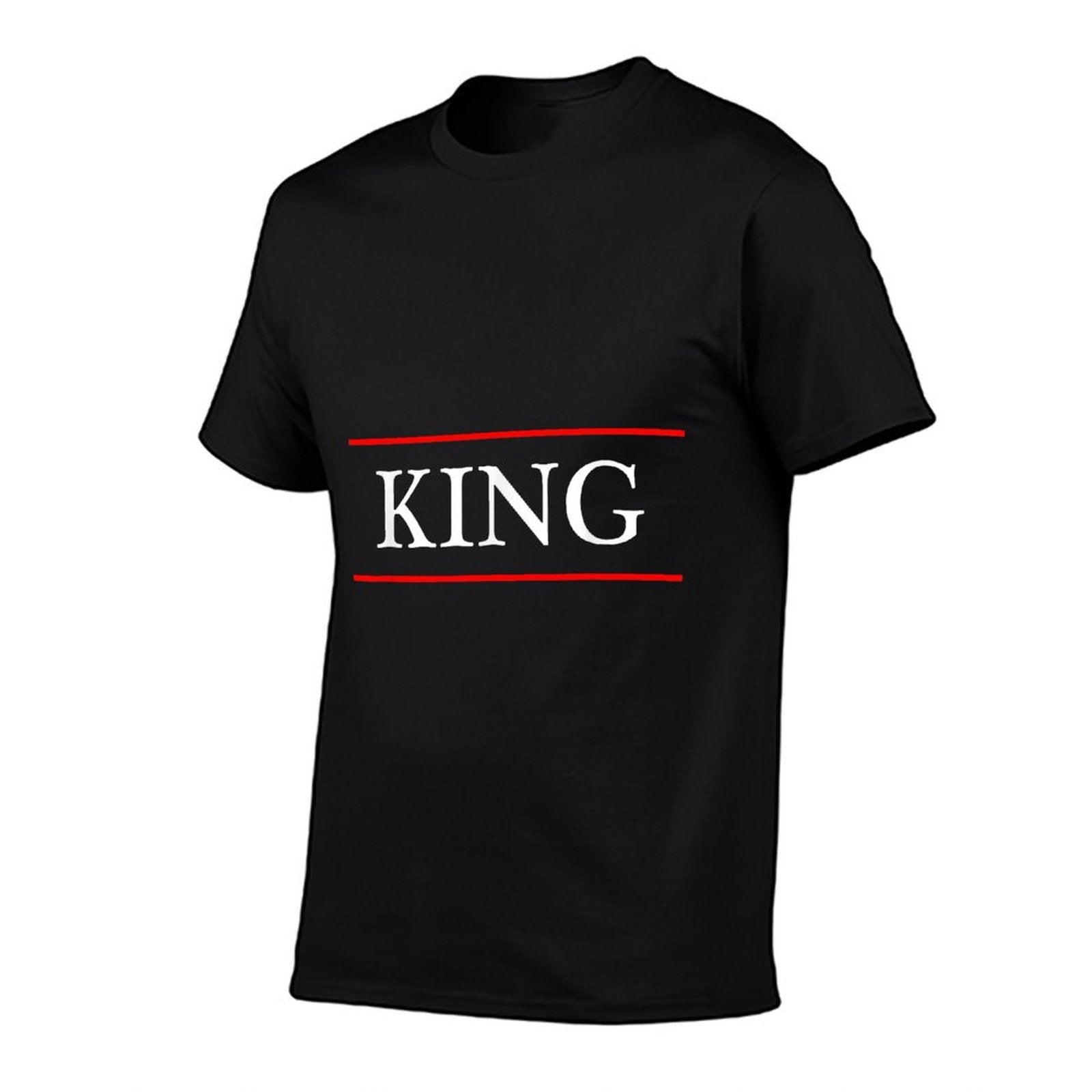 T-Shirt That Says The Word - KING - on It  Gift for Men  Rolled Sleeves T-Shirt