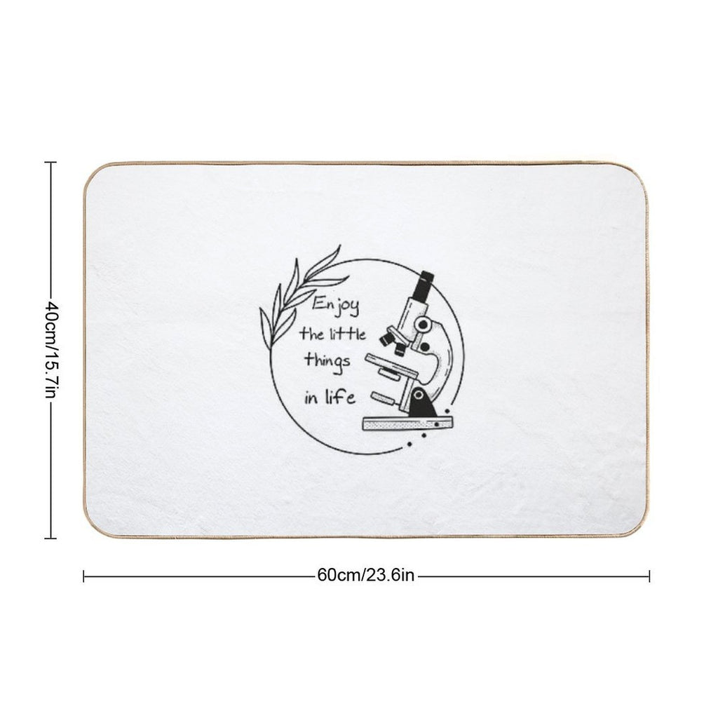 Funny Microscope, Microbiologists Biology Nerd Science Lab  Easy To Clean Bath Mat