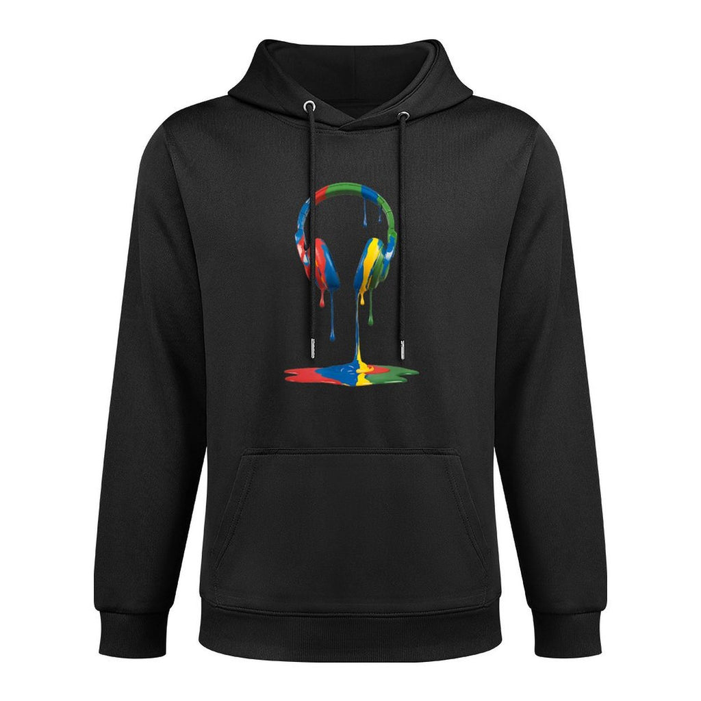 Gamer Headphones Paint Drip Music Lover Layering Staple Hoodie