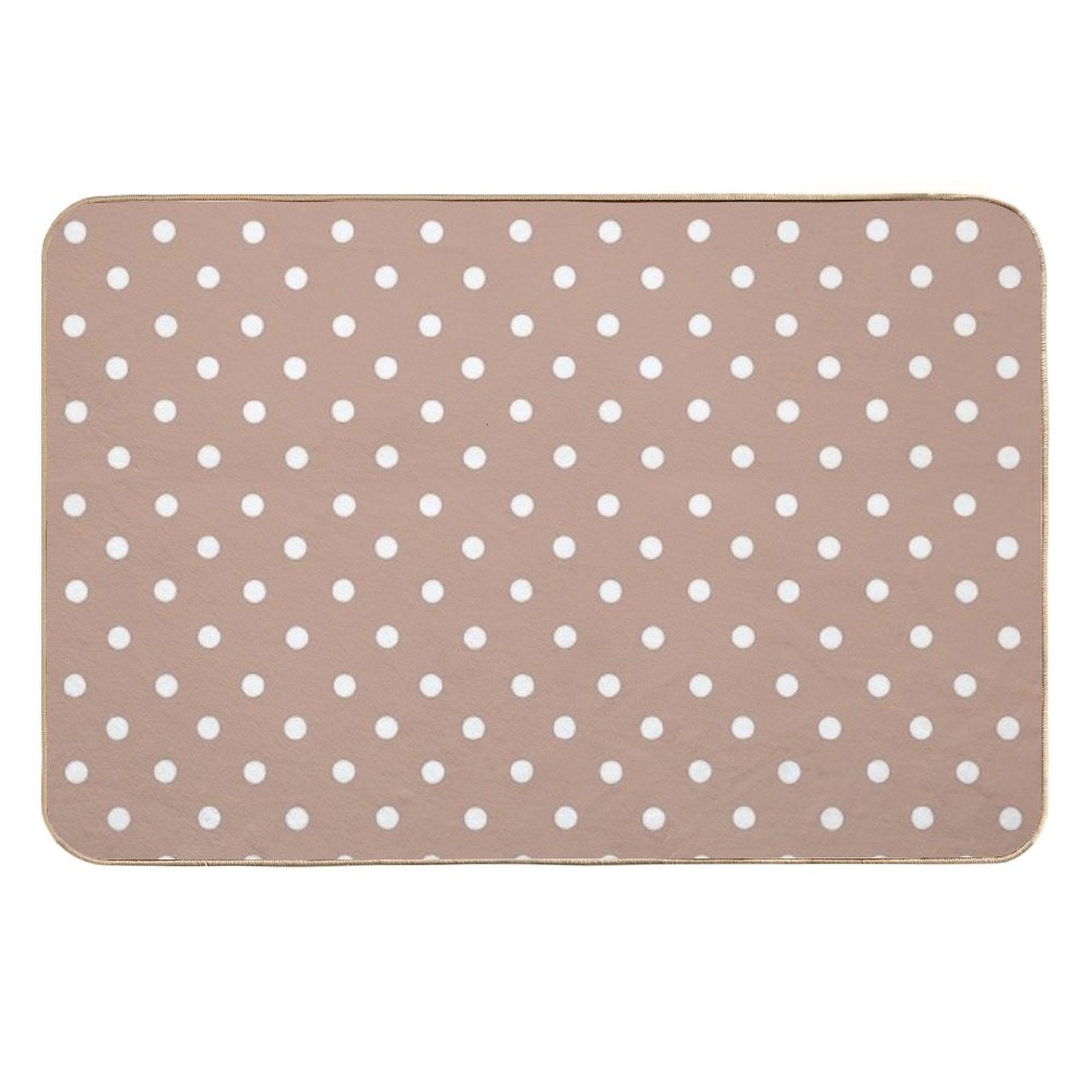 Polka Dot,dots,circles,brown,nude,beige Background  High-Traffic Bath Mat