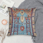 Antique Persian Silk Rug Print Soft Decorative Cover Throw Pillow