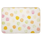 Dotty Grove – Abstract Watercolor Polka Dots  Fade-Resistant Bath Mat