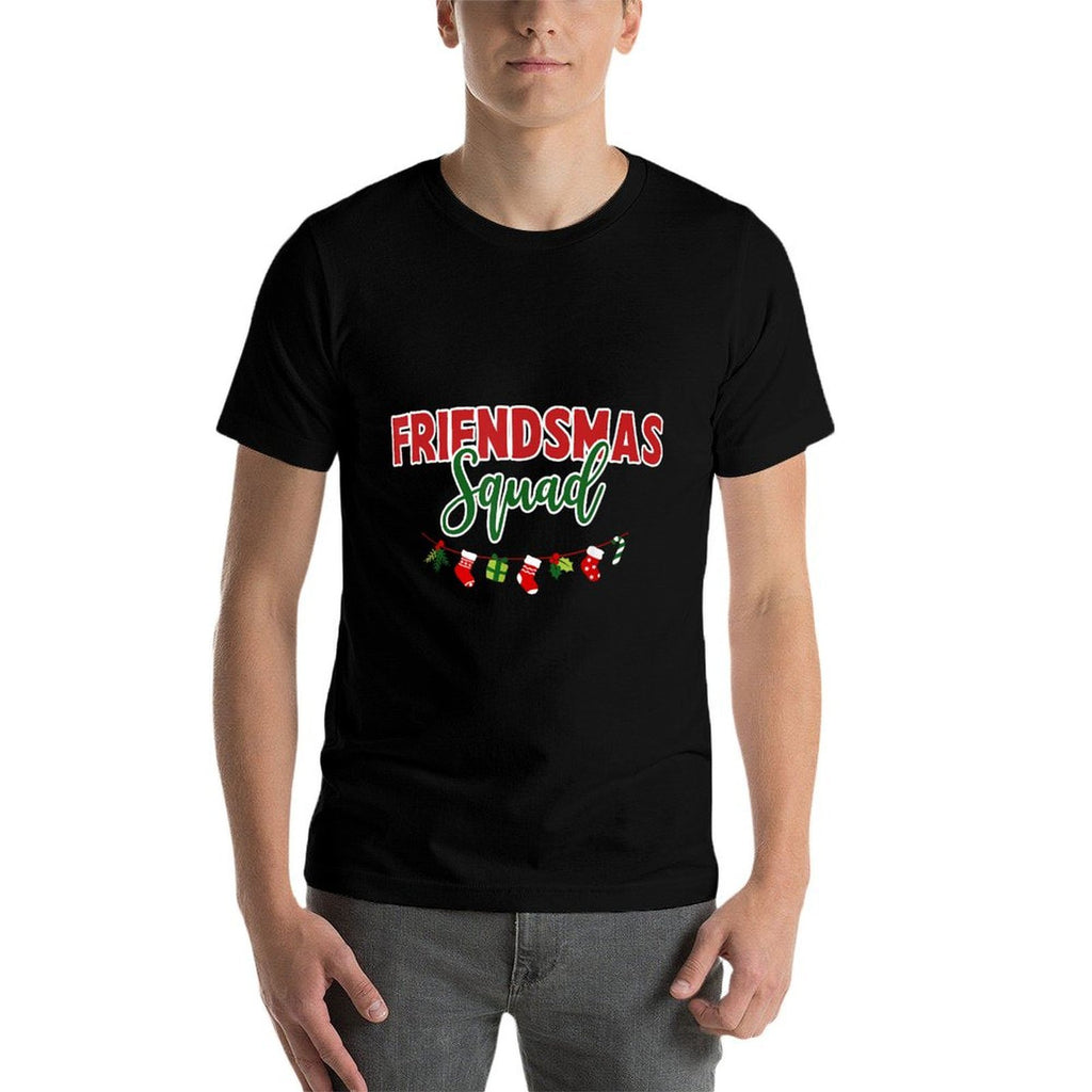Friendsmas Squad Christmas Matching Friends Besties Groups  Polyester Blend T-Shirt