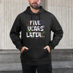 Five Years Later Funny Meme 5 Year Old 5th Birthday Cotton-Polyester Blend Hoodie