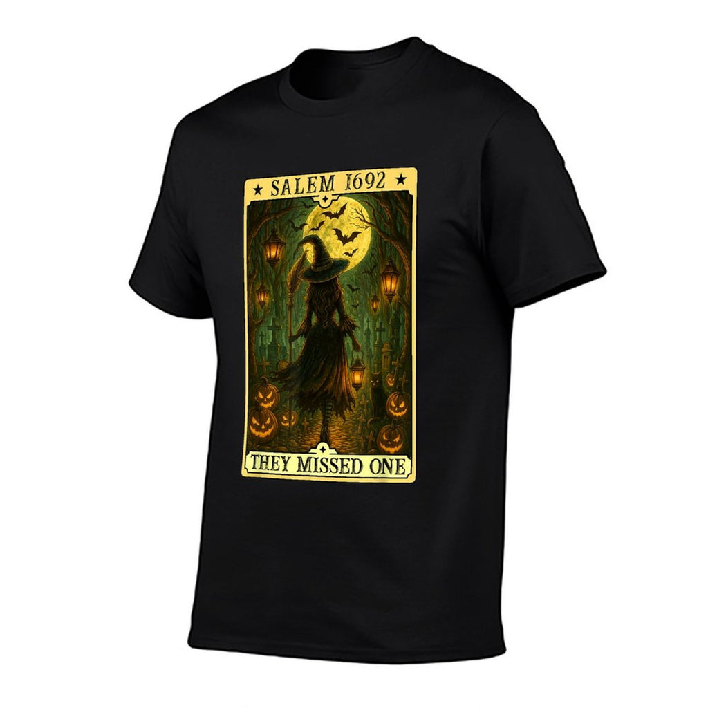 Salem 1692 Halloween Witch They Missed One Tarot Card Women  Stretchy T-Shirt