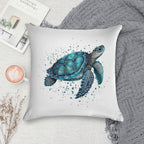 Blue Turquoise Sea Turtle Soft Ultra-Soft Texture Throw Pillow